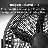 20" High Velocity Floor Fan - Black Unclassified Sheffield