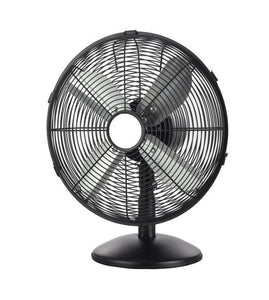 30cm Desk Fan - Black Metal Unclassified Sheffield 